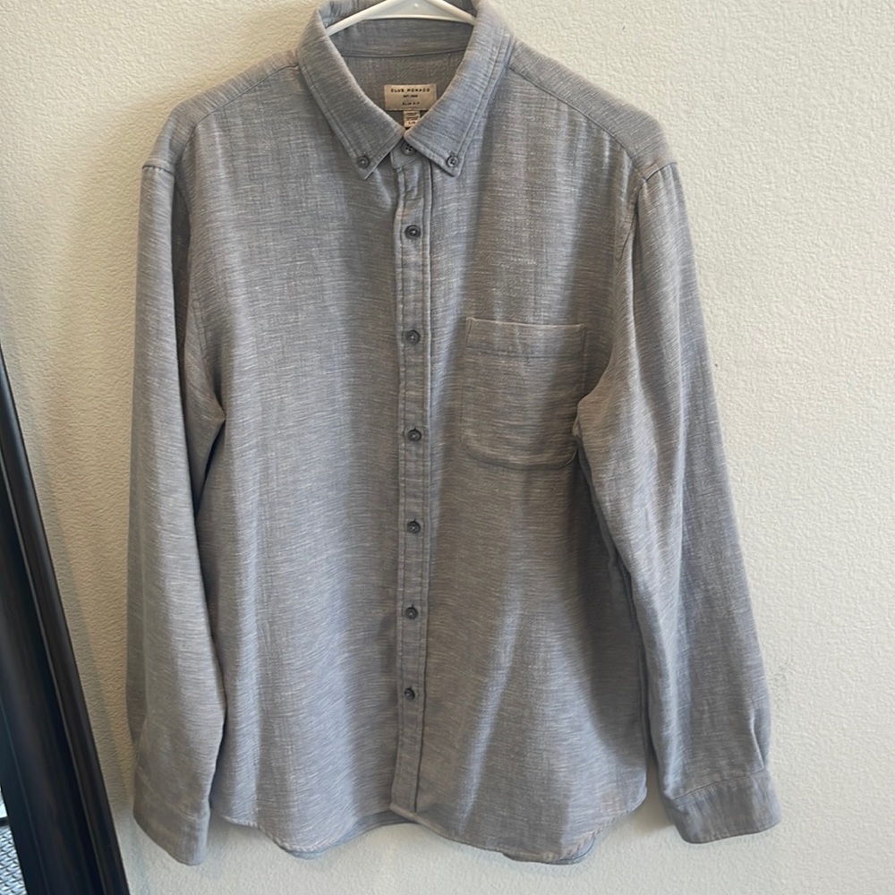 Club Monaco Light Gray Button-Down Shirt
